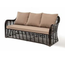 "Ницца" диван из искусственного ротанга трехместный, цвет бронзовый | Интернет магазин мебели и декора LifeDekor