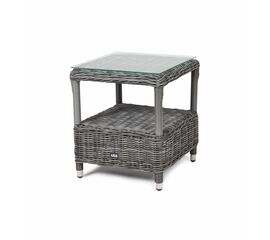 "Форио" столик кофейный из искусственного ротанга, цвет графит | Интернет магазин мебели и декора LifeDekor