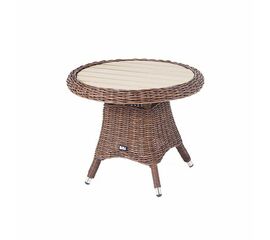 "Равенна" кофейный стол из искусственного ротанга, цвет коричневый | Интернет магазин мебели и декора LifeDekor