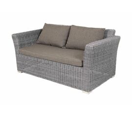 "Капучино" диван из искусственного ротанга двухместный, цвет графит | Интернет магазин мебели и декора LifeDekor