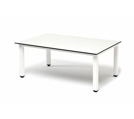 "Канны" журнальный столик из HPL 95х60, H40, каркас светло-серый (RAL7035), цвет столешницы "молочный" | Интернет магазин мебели и декора LifeDekor