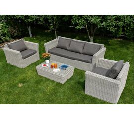 "Капучино" лаунж-зона из искусственного ротанга, цвет бежевый | Интернет магазин мебели и декора LifeDekor