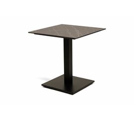 "Каффе" стол из HPL квадратный 70х70см, цвет "серый мрамор", подстолье стальное | Интернет магазин мебели и декора LifeDekor
