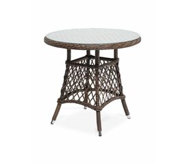 "Эспрессо" плетеный круглый стол, диаметр 80 см, цвет коричневый | Интернет магазин мебели и декора LifeDekor