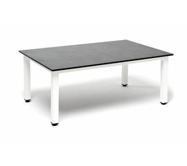 "Канны" журнальный столик из HPL 90х60, H40, каркас белый, цвет столешницы "серый гранит" | Интернет магазин мебели и декора LifeDekor