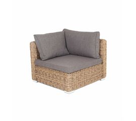 "Лунго" модуль диванный угловой с подушками, цвет соломенный (гиацинт) | Интернет магазин мебели и декора LifeDekor