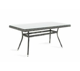 "Латте" плетеный стол из искусственного ротанга 160х90см, цвет графит | Интернет магазин мебели и декора LifeDekor