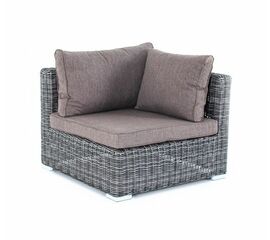 "Лунго" модуль диванный угловой с подушками, цвет графит | Интернет магазин мебели и декора LifeDekor