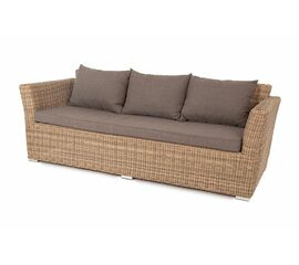 "Капучино" диван из искусственного ротанга трехместный, цвет соломенный | Интернет магазин мебели и декора LifeDekor