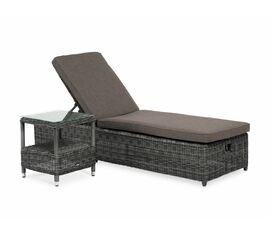 "Рим" комплект шезлонг со столиком, цвет графит | Интернет магазин мебели и декора LifeDekor