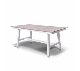 "Сан Ремо" стол обеденный из ДПК, каркас алюминиевый | Интернет магазин мебели и декора LifeDekor