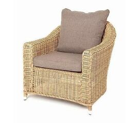"Кон Панна" кресло из искусственного ротанга, цвет соломенный | Интернет магазин мебели и декора LifeDekor