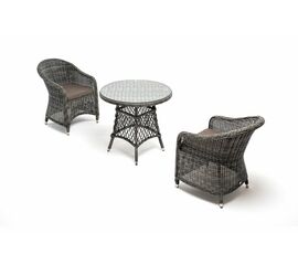 "Эспрессо–80 R" обеденная группа плетеная, цвет графит | Интернет магазин мебели и декора LifeDekor