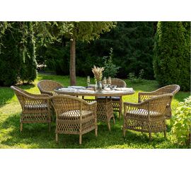 "Эспрессо–150 S" обеденная группа плетеная, цвет соломенный | Интернет магазин мебели и декора LifeDekor