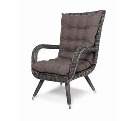 "Толедо" кресло плетеное с подушками, цвет графит | Интернет магазин мебели и декора LifeDekor