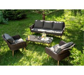 "Прованс" лаунж-зона плетеная из искусственного ротанга, цвет коричневый | Интернет магазин мебели и декора LifeDekor