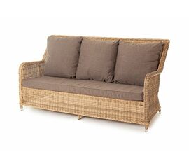 "Гляссе" диван трехместный из искусственного ротанга, цвет соломенный | Интернет магазин мебели и декора LifeDekor