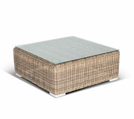 "Лунго" журнальный столик плетеный, цвет соломенный | Интернет магазин мебели и декора LifeDekor