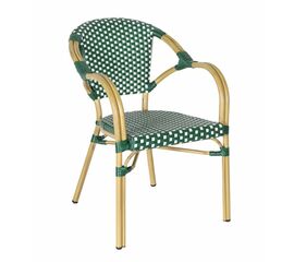 "Кабри" плетеный стул из искусственного ротанга, цвет зеленый | Интернет магазин мебели и декора LifeDekor