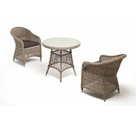 "Эспрессо–80 R" обеденная группа плетеная, цвет бежевый | Интернет магазин мебели и декора LifeDekor