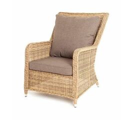 "Гляссе" кресло плетеное из искусственного ротанга, цвет соломенный | Интернет магазин мебели и декора LifeDekor