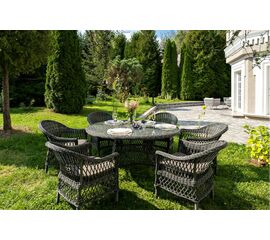 "Эспрессо–150 S" обеденная группа плетеная, цвет графит | Интернет магазин мебели и декора LifeDekor