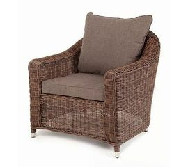"Кон Панна" кресло из искусственного ротанга, цвет коричневый | Интернет магазин мебели и декора LifeDekor
