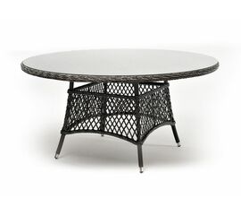 "Эспрессо" плетеный круглый стол, диаметр 150 см, цвет графит | Интернет магазин мебели и декора LifeDekor