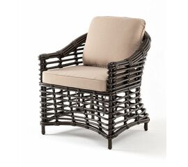 "Ницца" кресло из искусственного ротанга, цвет бронзовый | Интернет магазин мебели и декора LifeDekor