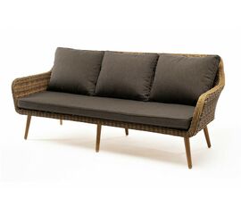 "Прованс" диван из искусственного ротанга трехместный, цвет соломенный | Интернет магазин мебели и декора LifeDekor