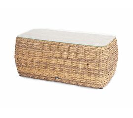 "Кальяри" журнальный столик из искусственного ротанга (гиацинт), цвет соломенный | Интернет магазин мебели и декора LifeDekor