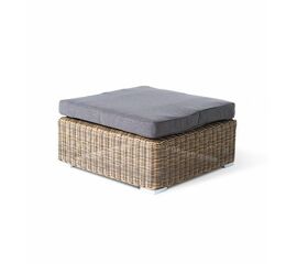 "Лунго" плетеная оттоманка с подушкой, цвет соломенный | Интернет магазин мебели и декора LifeDekor