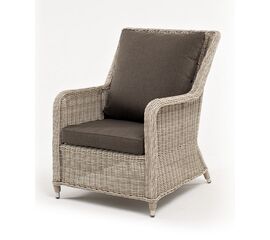 "Гляссе" кресло плетеное из искусственного ротанга, цвет бежевый | Интернет магазин мебели и декора LifeDekor