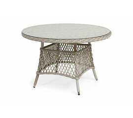 "Эспрессо" плетеный круглый стол, диаметр 118 см, цвет бежевый | Интернет магазин мебели и декора LifeDekor