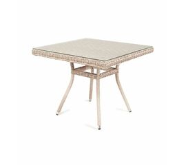 "Айриш" стол плетеный из искусственного ротанга, цвет бежевый | Интернет магазин мебели и декора LifeDekor