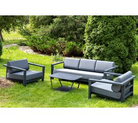 «Гранада» лаунж-зона из алюминия со столиком из HPL | Интернет магазин мебели и декора LifeDekor