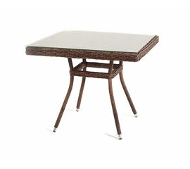 "Айриш" стол плетеный из искусственного ротанга, цвет коричневый | Интернет магазин мебели и декора LifeDekor