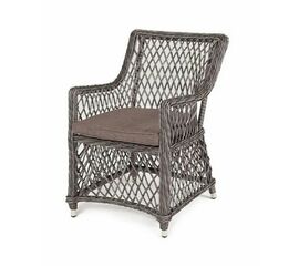 "Латте" плетеное кресло из искусственного ротанга, цвет графит | Интернет магазин мебели и декора LifeDekor