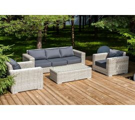 "Боно" лаунж-зона из искусственного ротанга, цвет бежевый | Интернет магазин мебели и декора LifeDekor