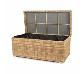 "Порту" сундук водонепроницаемый из искусственного ротанга, цвет соломенный | Интернет магазин мебели и декора LifeDekor