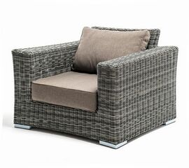 "Боно" кресло из искусственного ротанга, цвет графит | Интернет магазин мебели и декора LifeDekor