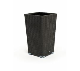 "Капучино" кашпо для цветов плетеное из искусственного ротанга, цвет коричневый | Интернет магазин мебели и декора LifeDekor