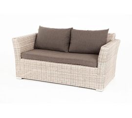 "Капучино" диван из искусственного ротанга двухместный, цвет бежевый | Интернет магазин мебели и декора LifeDekor