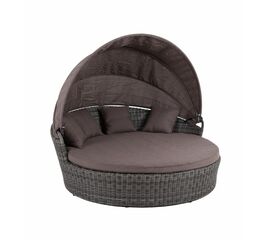 "Стильяно" плетеная кровать круглая, цвет графит | Интернет магазин мебели и декора LifeDekor