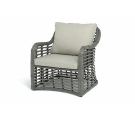 "Ницца" кресло из искусственного ротанга, цвет серый | Интернет магазин мебели и декора LifeDekor