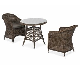 "Эспрессо–80 R" обеденная группа плетеная, цвет коричневый | Интернет магазин мебели и декора LifeDekor