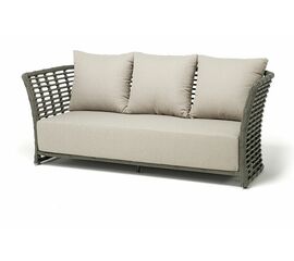 "Валенсия" диван из искусственного ротанга трехместный, цвет серый | Интернет магазин мебели и декора LifeDekor