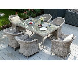 "Эспрессо" обеденная группа плетеная, цвет бежевый | Интернет магазин мебели и декора LifeDekor