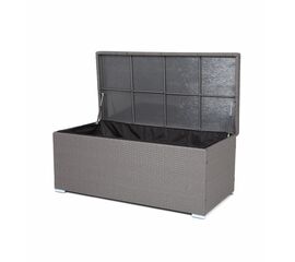 "Порту" сундук водонепроницаемый из искусственного ротанга, цвет графит | Интернет магазин мебели и декора LifeDekor