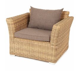 "Капучино" кресло из искусственного ротанга, цвет соломенный | Интернет магазин мебели и декора LifeDekor